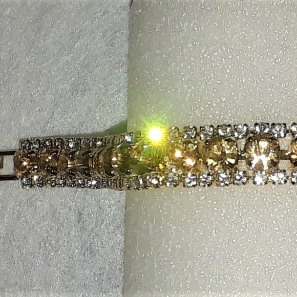 Brand New Luxury Gold & White CZ Tennis Bracelet - Picture 3 of 10